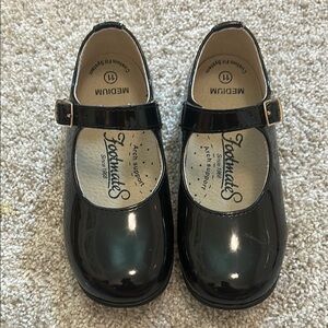 Footmates Black Patent Leather Kids Shoes